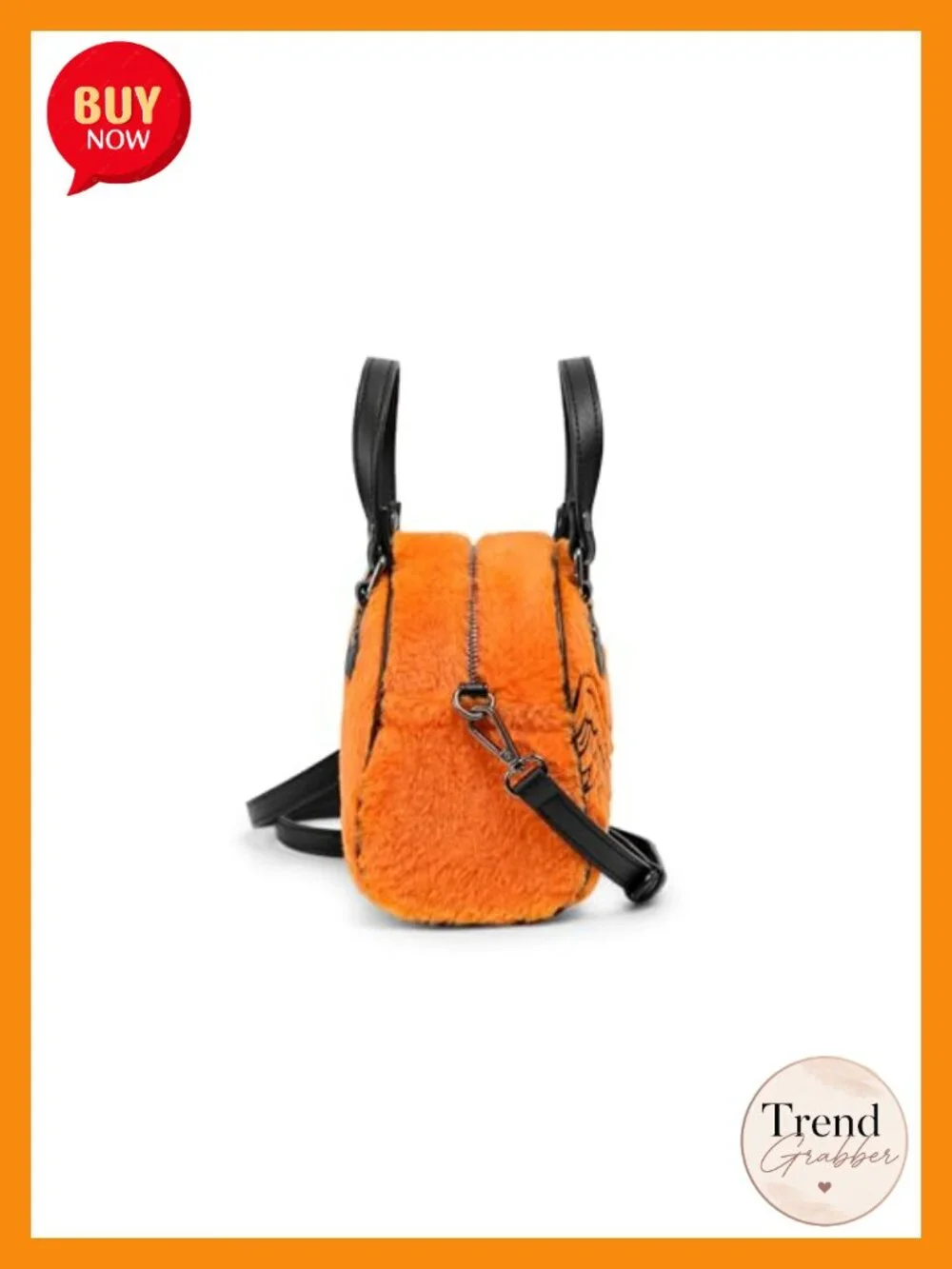 Faux Leather Bowling Bag with Adjustable Strap, Signature Logo